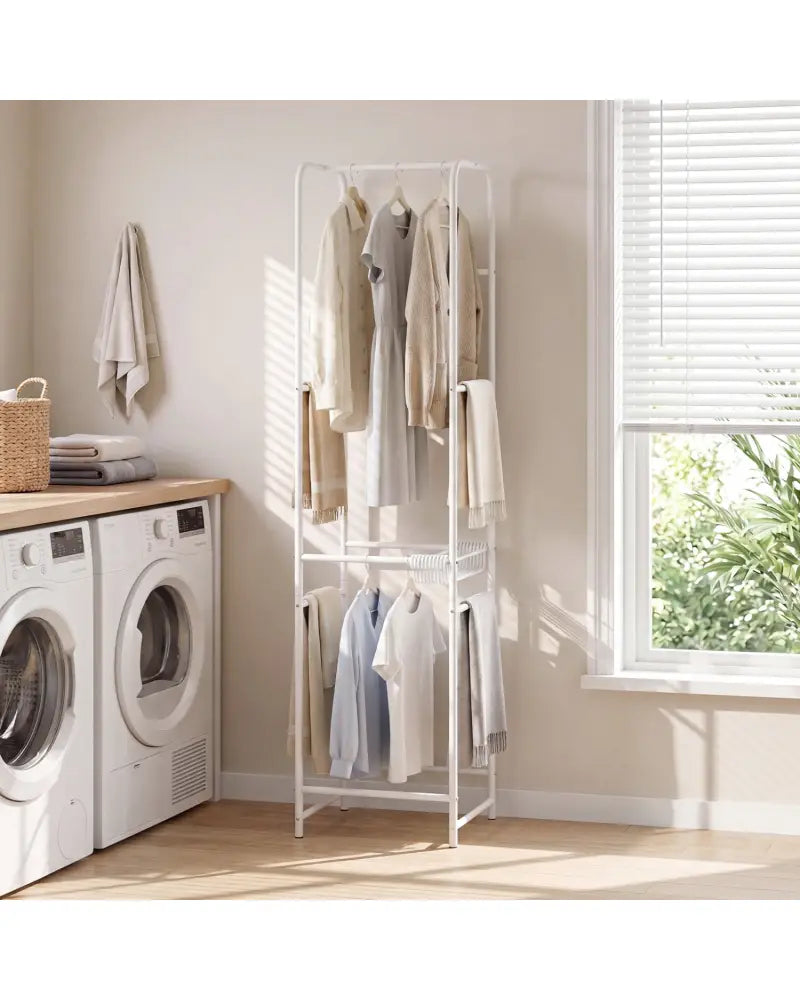 Slim Coat Rack Freestanding Garment Organizer with 8 Hanging Rods - Coat Racks & Hall Trees