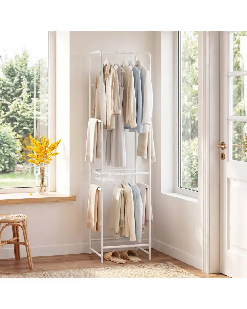Slim Coat Rack Freestanding Garment Organizer with 8 Hanging Rods - Coat Racks & Hall Trees