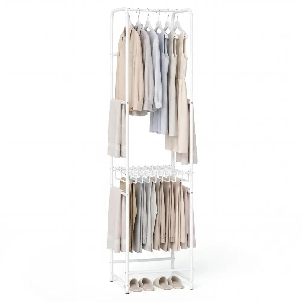 Slim Coat Rack Freestanding Garment Organizer with 8 Hanging Rods - Coat Racks & Hall Trees