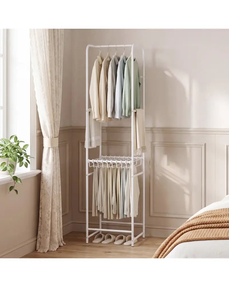 Slim Coat Rack Freestanding Garment Organizer with 8 Hanging Rods - Coat Racks & Hall Trees