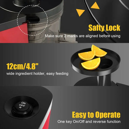 Slow Fruit Vegetable Masticating Juicer Cold Press Extractor - Juicers & Coffee Machines