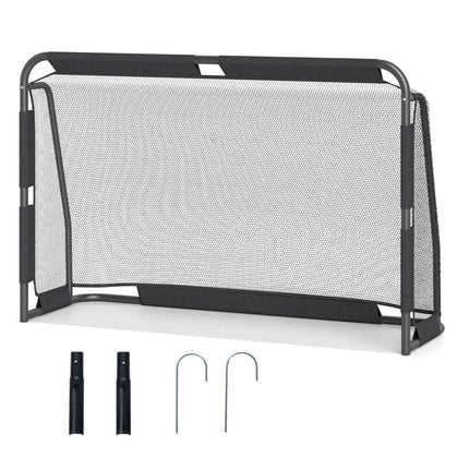 Soccer Goal Set for Backyard 6 ft x 4 ft Metal Frame Goal Post with Net and Anchoring System - Sport Equipments