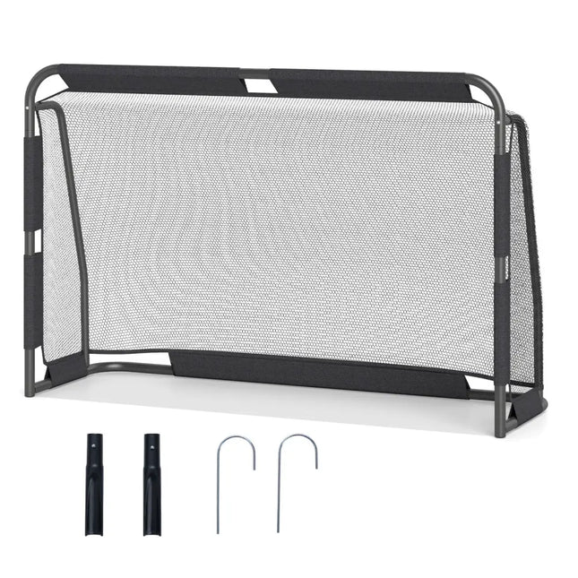 Soccer Goal Set for Backyard 6 ft x 4 ft Metal Frame Goal Post with Net and Anchoring System - Sport Equipments