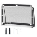 Soccer Goal Set for Backyard 6 ft x 4 ft Metal Frame Goal Post with Net and Anchoring System - Sport Equipments