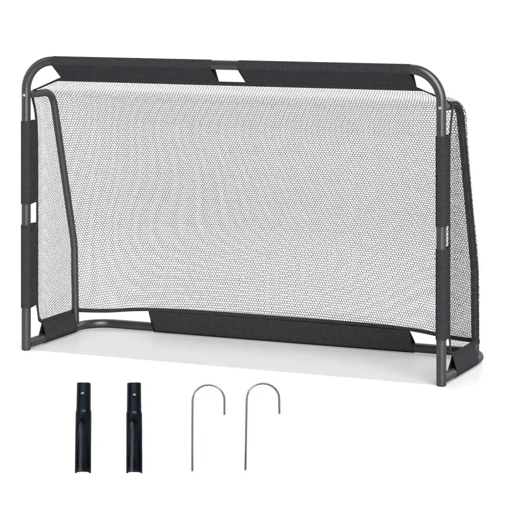Soccer Goal Set for Backyard 6 ft x 4 ft Metal Frame Goal Post with Net and Anchoring System - Sport Equipments