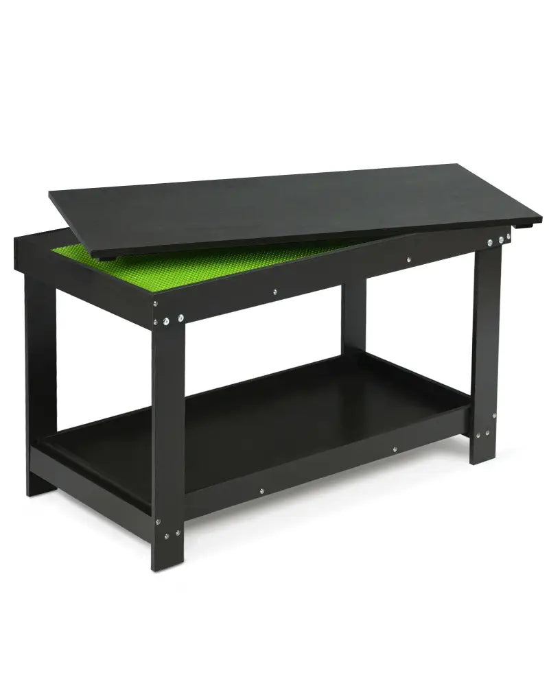 Solid Multifunctional Wood Kids Activity Play Table-Dark Brown - Dark Brown - Kids Table & Chair Sets
