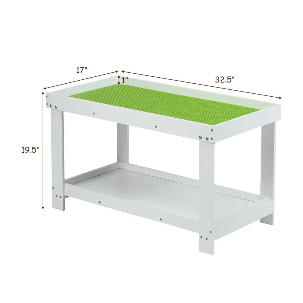 Solid Multifunctional Wood Kids Activity Play Table-White - White - Kids Table & Chair Sets