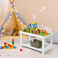 Solid Multifunctional Wood Kids Activity Play Table-White - White - Kids Table & Chair Sets