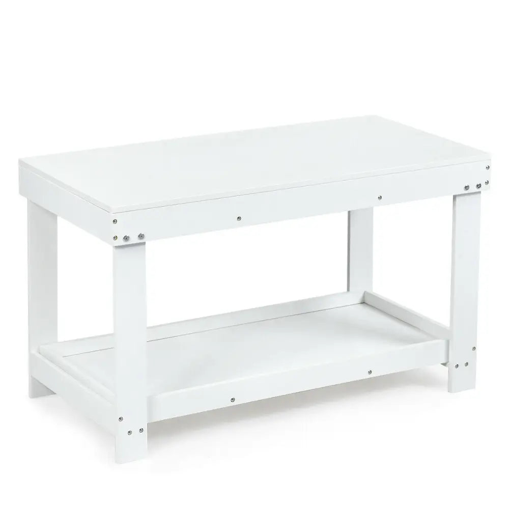 Solid Multifunctional Wood Kids Activity Play Table-White - White - Kids Table & Chair Sets