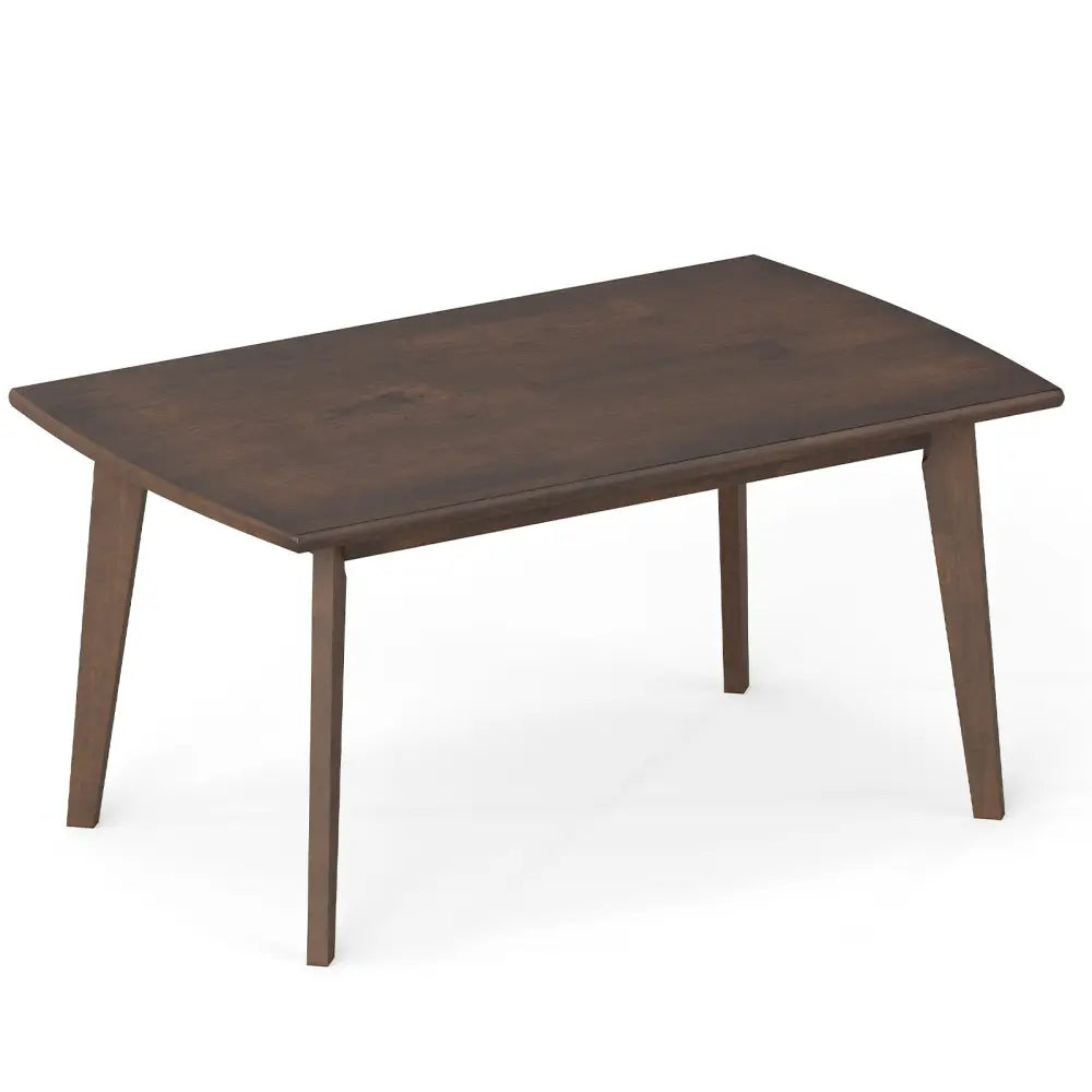 Solid Wood Modern Coffee Table with Tapered Legs-Walnut - Walnut - Coffee Tables