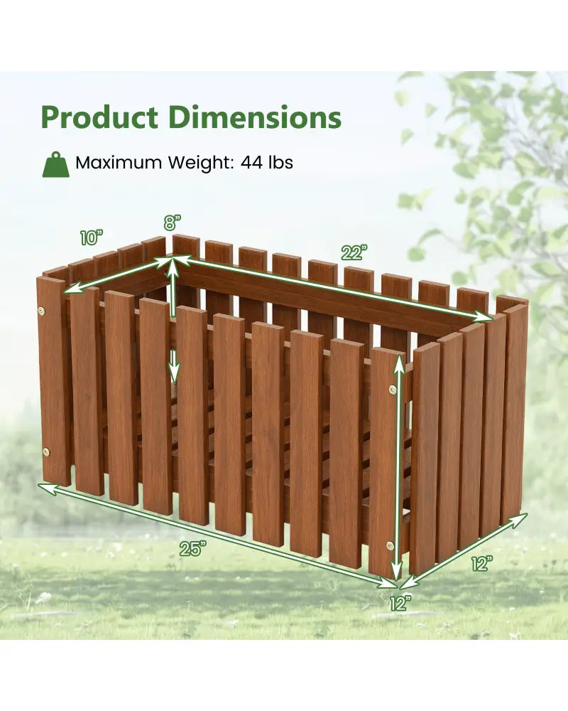 Solid Wood Raised Garden Bed for Flower and Vegetable - Natural - Raised Garden Beds