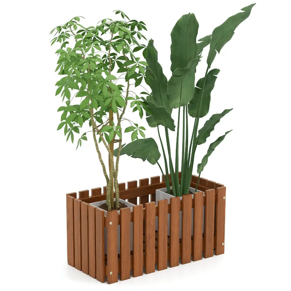 Solid Wood Raised Garden Bed for Flower and Vegetable - Natural - Raised Garden Beds