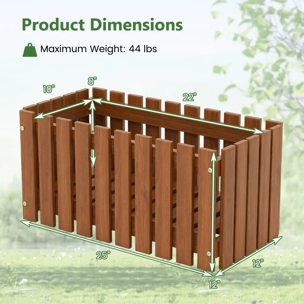 Solid Wood Raised Garden Bed for Flower and Vegetable - Natural - Raised Garden Beds