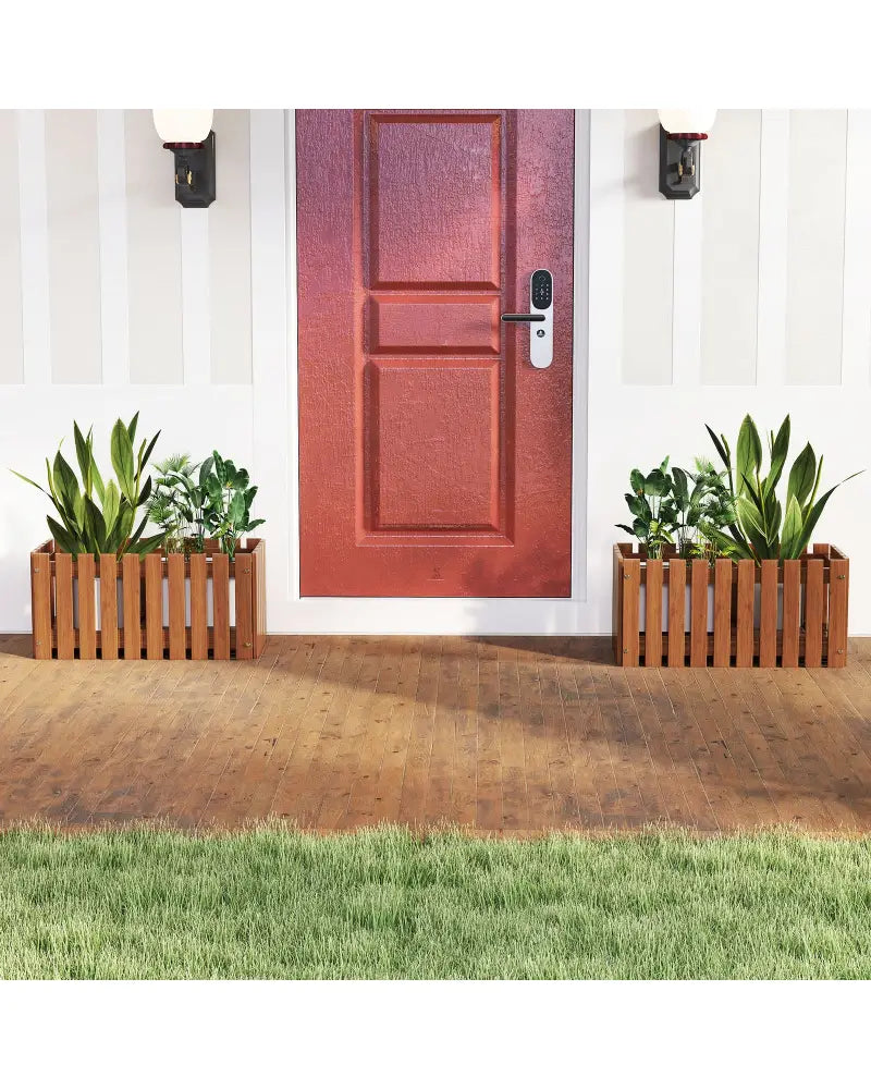 Solid Wood Raised Garden Bed for Flower and Vegetable - Natural - Raised Garden Beds