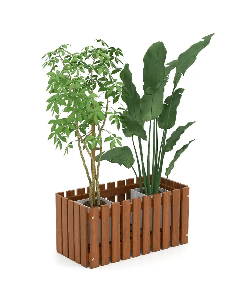Solid Wood Raised Garden Bed for Flower and Vegetable - Natural - Raised Garden Beds
