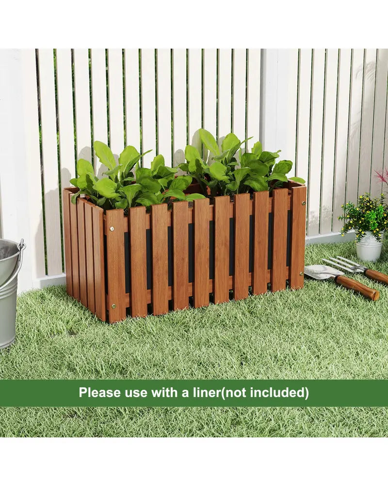 Solid Wood Raised Garden Bed for Flower and Vegetable - Natural - Raised Garden Beds