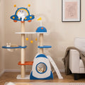 Space Theme Cat Tree Multi-level Cat Tower with Sisal Covered Scratching Posts-Multicolor - Multicolor - Cat Trees