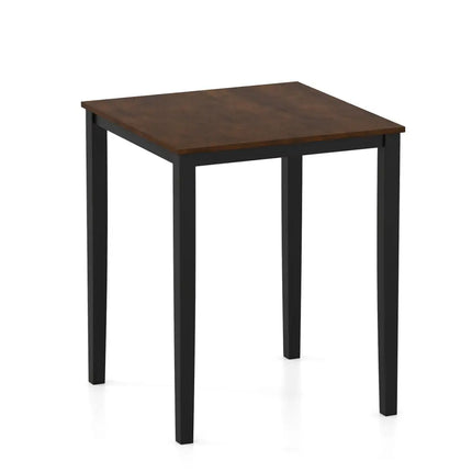 Square Dining Table with Solid Wood Frame for 4-Person-Black - Black - Dining Tables