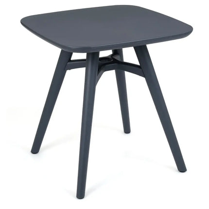 Square Outdoor Dining Table All-Weather Plastic Patio Bistro Table for 4-Gray - Gray - Patio Dining Tables