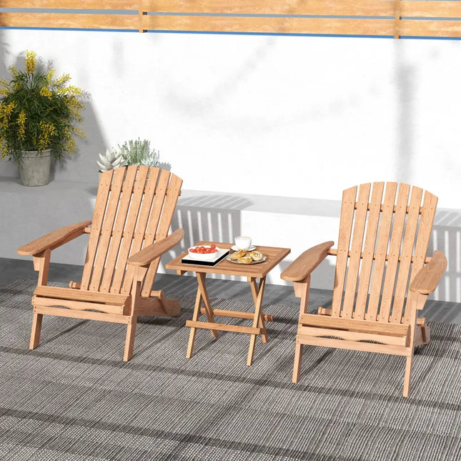 Square Patio Folding Table Indonesia Teak Wood with Slatted Tabletop Portable for Picnic - Teal - Patio Coffee Tables