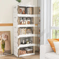 Stackable Storage Bins with Lockable Wheels-5 Pack - White - Cabinets & Chests