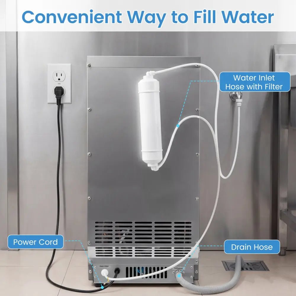 Stainless Steel Commercial Ice Maker 110 lbs/24H - Ice Makers