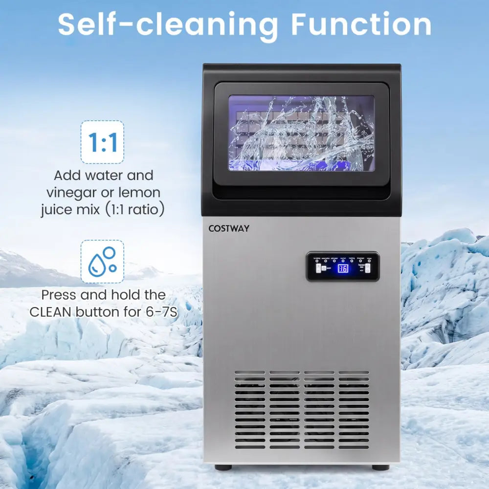 Stainless Steel Commercial Ice Maker 110 lbs/24H - Ice Makers