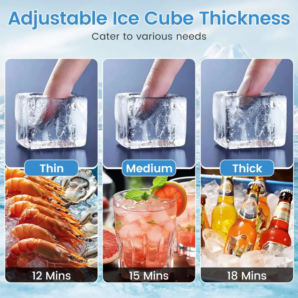 Stainless Steel Commercial Ice Maker 110 lbs/24H - Ice Makers