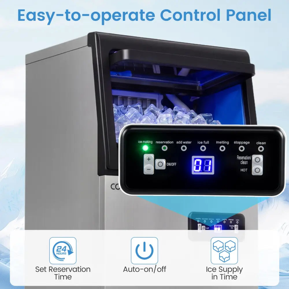 Stainless Steel Commercial Ice Maker 110 lbs/24H - Ice Makers