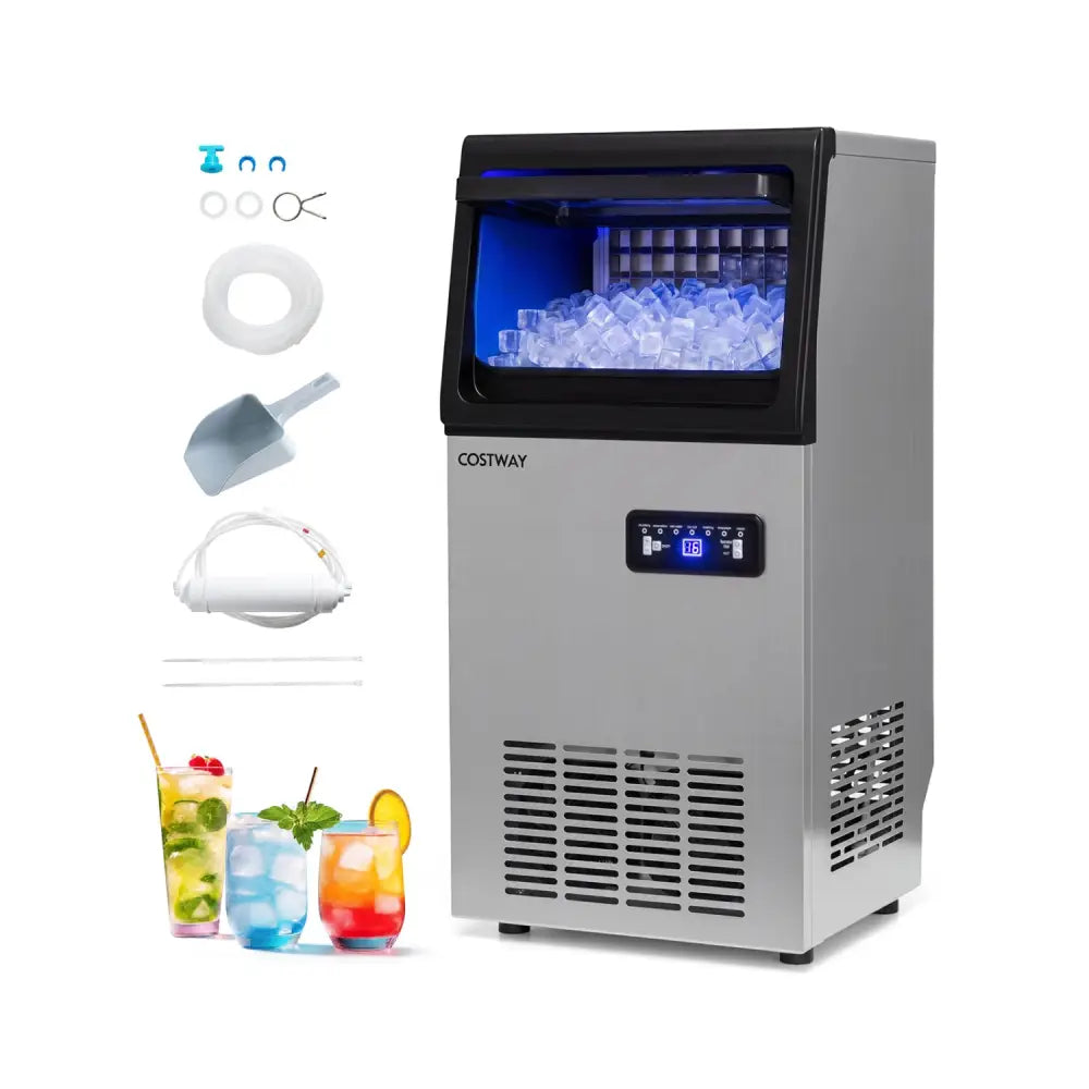 Stainless Steel Commercial Ice Maker 110 lbs/24H - Ice Makers