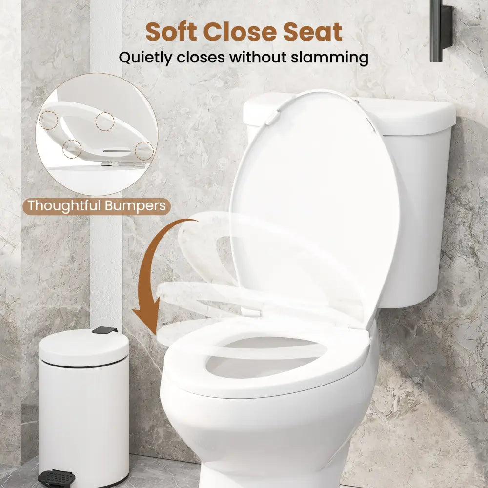 Standard Toilet with 17.5 Inch ADA Comfort Chair Height Seat - White - Toilet