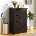 Standing Indoor Wooden Cabinet with 4 Drawers-Brown - Brown - Floor Cabinets