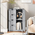 Standing Indoor Wooden Cabinet with 4 Drawers-Gray - Gray - Floor Cabinets