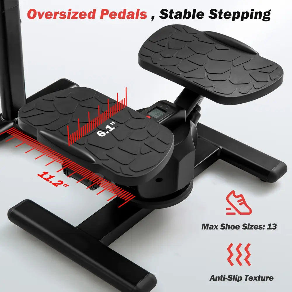 Steppers for Exercise Twist Stair Stepper Workout Equipmen-Black - Black - Sport Equipments