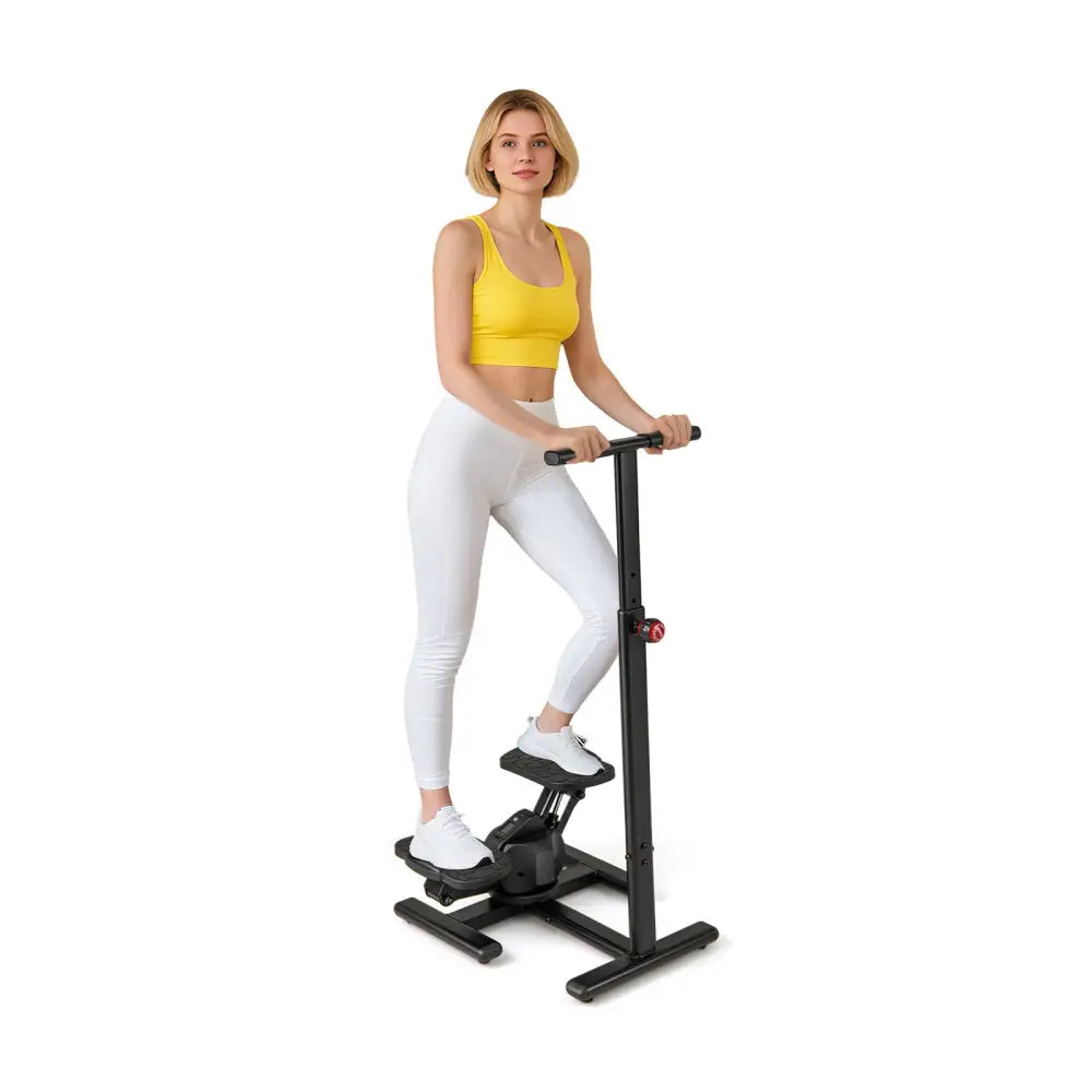 Steppers for Exercise Twist Stair Stepper Workout Equipmen-Black - Black - Sport Equipments