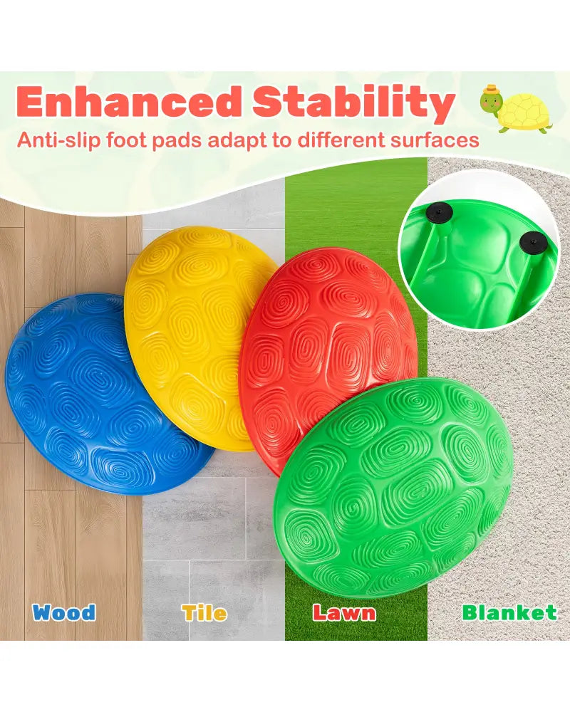Stepping Stones for Kids 8 PCS Non-Slip Toddler Stepping Stones Balance Sensory Toys-Multicolor - Multicolor - Lawn