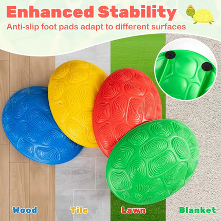 Stepping Stones for Kids 8 PCS Non-Slip Toddler Stepping Stones Balance Sensory Toys-Multicolor - Multicolor - Lawn