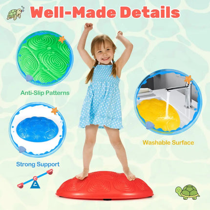 Stepping Stones for Kids 8 PCS Non-Slip Toddler Stepping Stones Balance Sensory Toys-Multicolor - Multicolor - Lawn