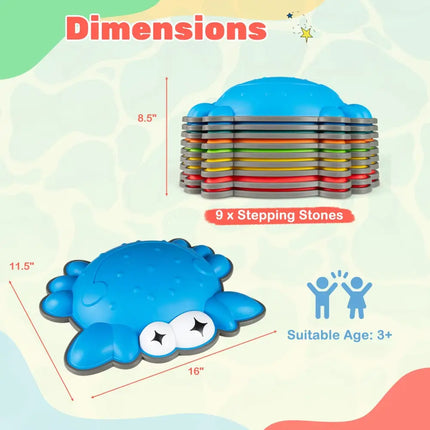 Stepping Stones for Kids 9 Pieces Non-Slip Toddler Stepping Stones Balance Sensory Toys-Multicolor - Multicolor - Lawn