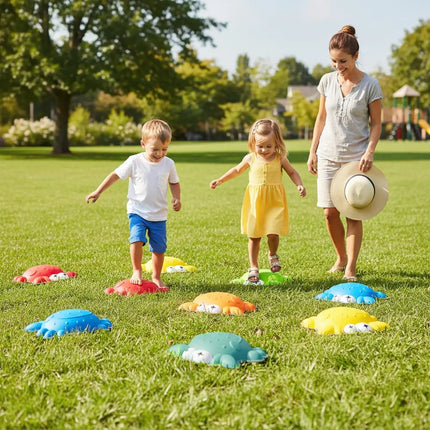 Stepping Stones for Kids 9 Pieces Non-Slip Toddler Stepping Stones Balance Sensory Toys-Multicolor - Multicolor - Lawn