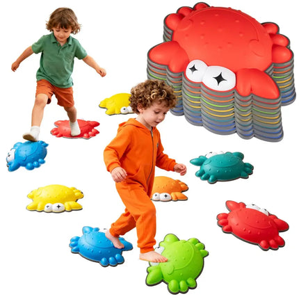 Stepping Stones for Kids 9 Pieces Non-Slip Toddler Stepping Stones Balance Sensory Toys-Multicolor - Multicolor - Lawn