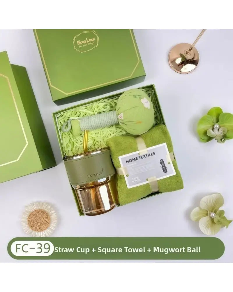 Summer Gift Set – Insulated Water Bottle Mini Fan & UPF 50+ Sun Umbrella