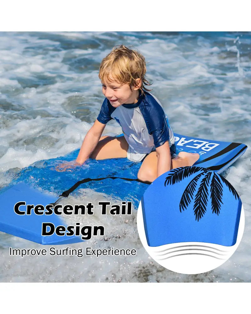 Super Lightweight Bodyboard Surfing with Leash EPS Core Boarding-L - Surfing