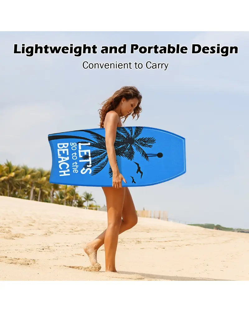 Super Lightweight Bodyboard Surfing with Leash EPS Core Boarding-M - Surfing