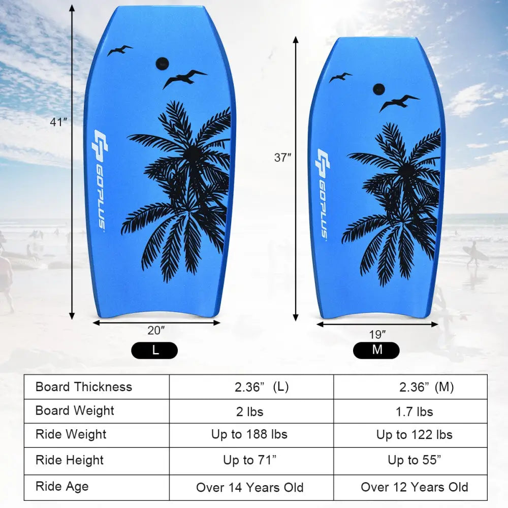 Super Lightweight Bodyboard Surfing with Leash EPS Core Boarding-M - Surfing