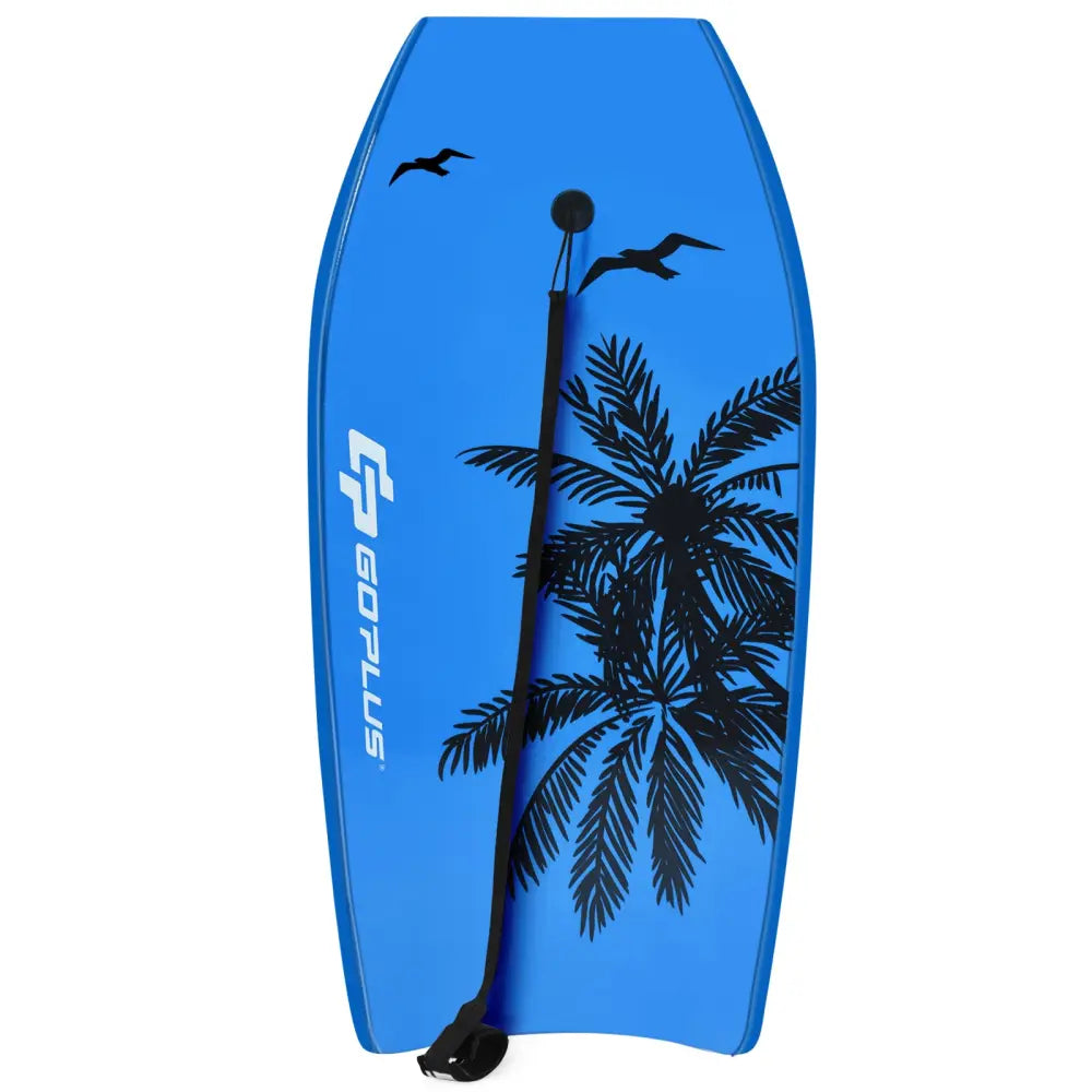 Super Lightweight Bodyboard Surfing with Leash EPS Core Boarding-S - Blue - Surfing