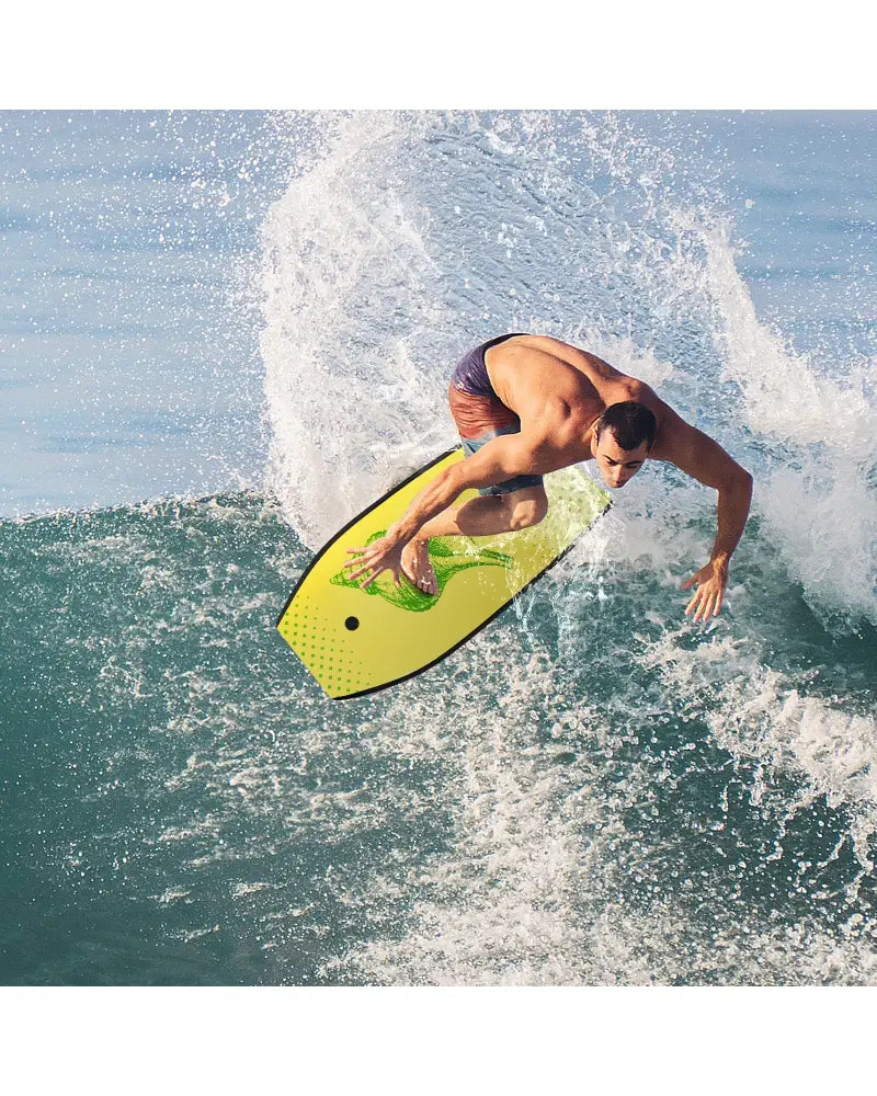 Super Lightweight Surfing Bodyboard-M - Yellow - Surfing
