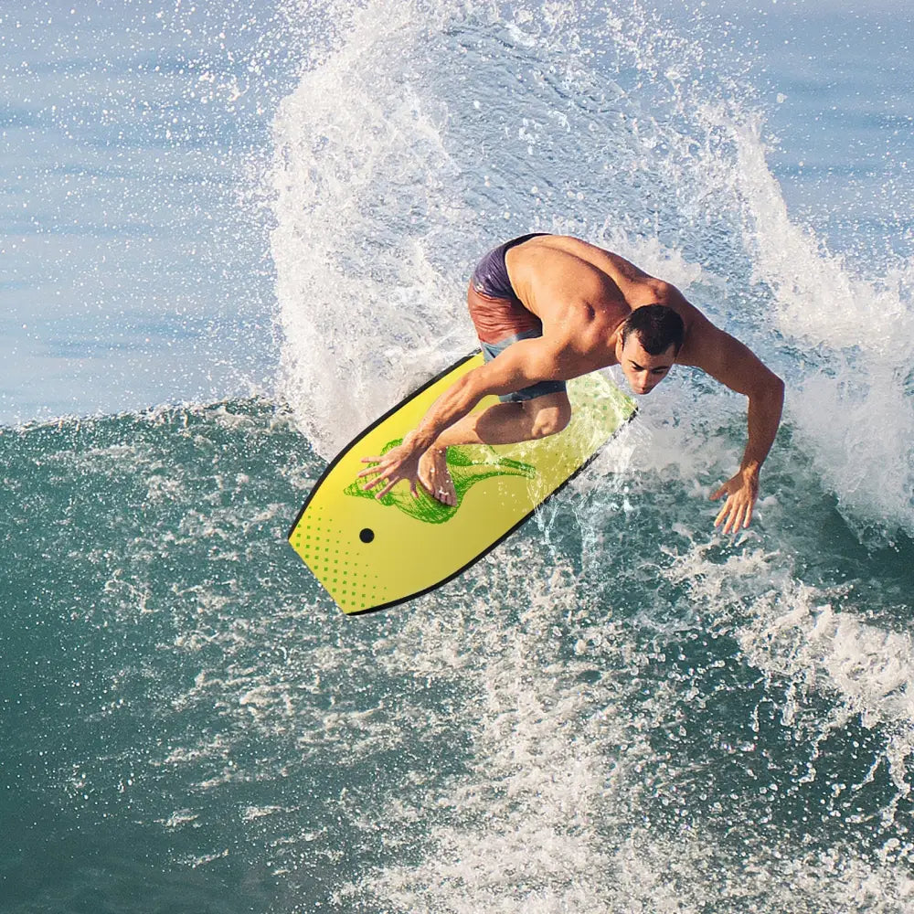 Super Lightweight Surfing Bodyboard-M - Yellow - Surfing