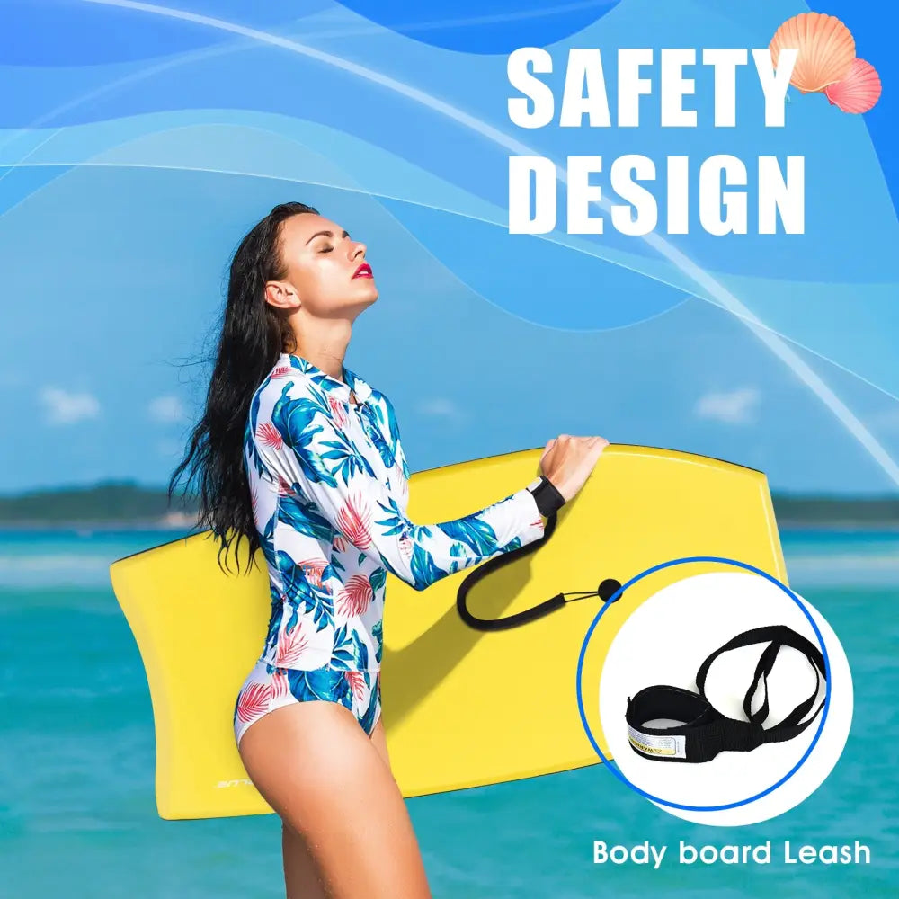 Super Lightweight Surfing Bodyboard-M - Yellow - Surfing