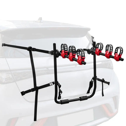 Superbuy Trunk Mount 3-Bike Rack with Anti-Sway Straps & Soft Padding for SUV - Garages